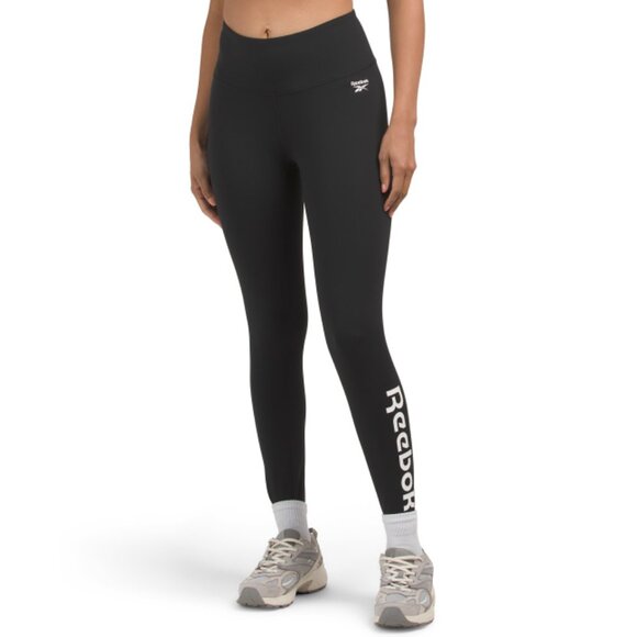 REEBOK Black Emerge Graphic Leggings - Picture 1 of 2